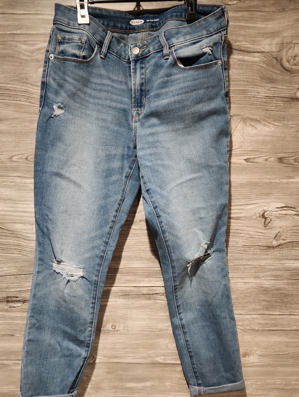 Women’s Light Blue Distressed Jeans